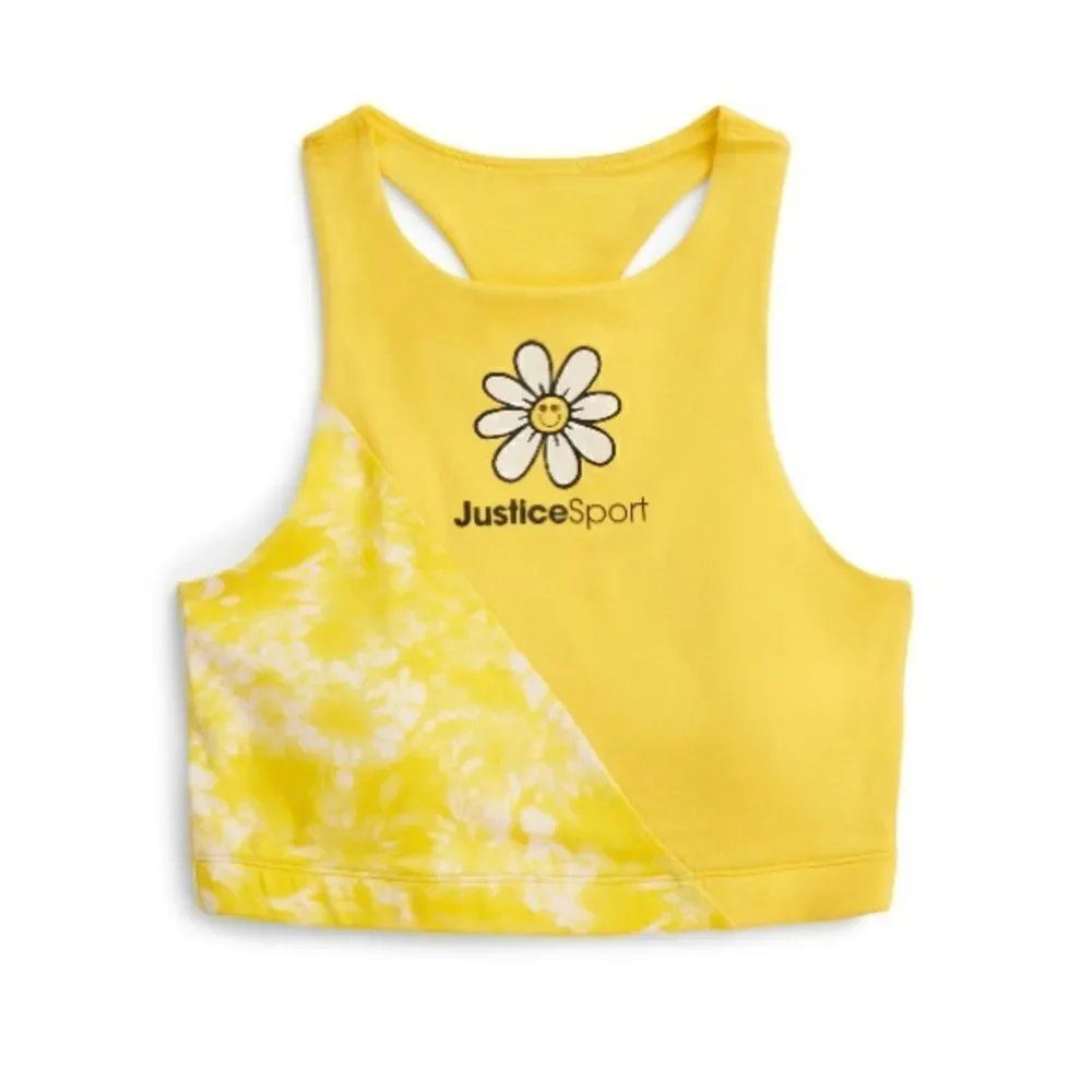 Girls Justice Logo Active Racerback Sports Bra 2-Pack Size 34